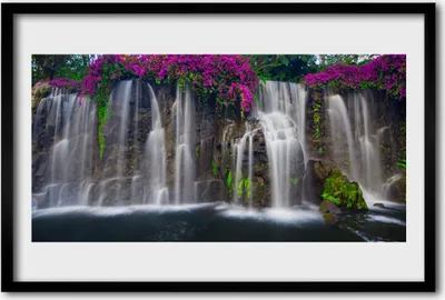 Produktbild von Bild 60x40 MDF-Rahmen Wandkunst Wasserfall Natur