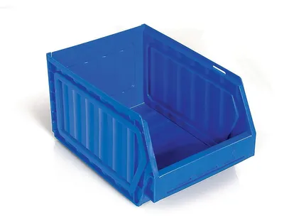 Aufbewahrungsboxen-Set 5 Stück, 3,2 L, Blau, stapelbar, faltbar