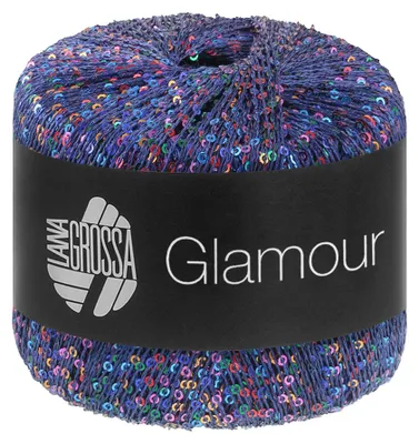 Produktbild von Lana Grossa GLAMOUR 25 g Beilaufgarn mit Pailletten für funkelnde Akzente 115 m Farbe 109 - Dunkelblau