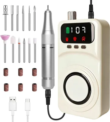 Produktbild von Nagelfräse – Elektrische Feile – Nagelzangen – 40.000 U/min – 450 g – Schwarz