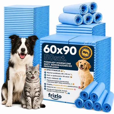 Produktbild von Hundewelpen Unterlagen 60x90 cm - Saugfähige Hygienematten 100 Stück - Einweg-Pads