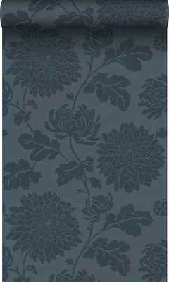 Zdjęcie produktu dla Origin Wallcoverings Tapeta kwiaty ciemnoniebieskim 50 x 900 cm