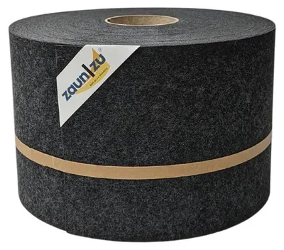 Produktbild von Sichtschutzstreifen zaun|zu Design-Vlies 35m Rolle Zaunblende Doppelstabzaun Schwarzgrau 35m