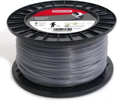 Produktbild von Oregon 106503E Duoline Mähfaden mit rundem Querschnitt, 2,4 mm, 180 Meter-Spule