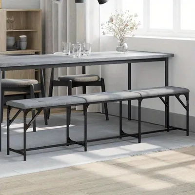 Productafbeelding van Bank – Zitbank – Keukenbank – Halbank – Eetkamerbank – Grijs – Ruimtebesparend Design