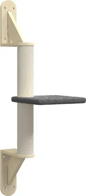 Image de vidaXL Arbre à chat avec colonne griffoir murale Crème 85,5 cm