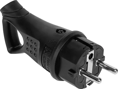 Obrázok produktu pre ELGOTECH Gumová zástrčka s rukoväťou WT-30GU 16A 250V čierna 1 SZT