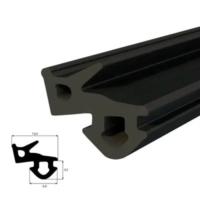 Produktbild von DQ-PP Fensterdichtung Gummidichtung Dichtung Fenster Länge: 100cm ; UOS-1126