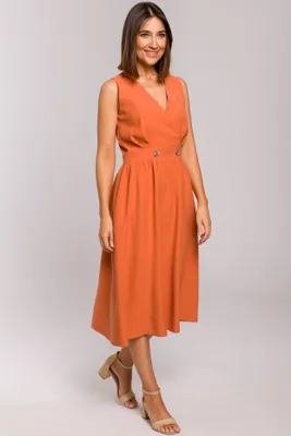 Immagine prodotto di Stylove Abito midi da donna Moloyde S224 arancione M