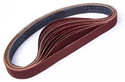 Immagine prodotto di Nastri abrasivi 25 x 762 mm, set da 15 pezzi, grane 80/120/150/240/400, per levigatrici a nastro