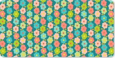 Produktbild von MuchoWow® Mauspad Mousepad Muster - Blumen - Retro - 1970er Jahre 60x30 cm - Mousepads - Maus Mat - Pad - Mausunterlage - Nachhaltig