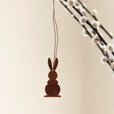 Produktbild von Holzanhänger Hase Hugo - braun