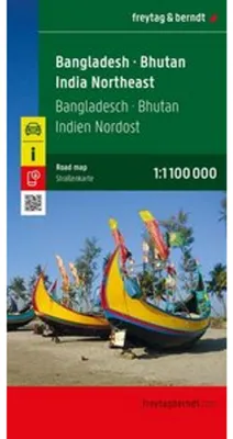 Obrázok produktu pre Bangladéš – Bhután – Severovýchodné Indie, cestovná mapa, mierka 1:1.000.000, vydavateľstvo freytag & berndt