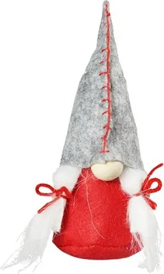 Obrázek produktu pro Dekorativní skřítek s plstěnou vánoční čepicí, 14 cm