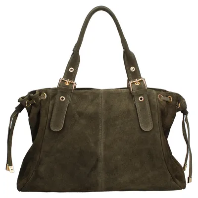 Produktbild von Handtasche für Damen, aus echtem Leder, hergestellt in Italien, in der Farbe Himmelblau, mit Reißverschluss