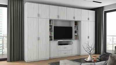 Produktbild von Meblast | Dako Wohnwand; Anderson Kiefer - Premium Beschläge | Möbel, Natur, Langlebig TV-Möbel, Große Anbauwand, Schrankwand, Wohnzimmer-Set, Sonoma Eiche