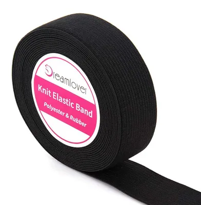 Elastikband schwarz 25mm x 5,5m für Perücken und Nähen
