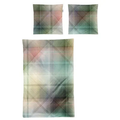 Produktbild von Irisette Mako-Satin Bettwäsche-Garnitur Tokio 8570  Farbe multi  155x220+80x80cm
