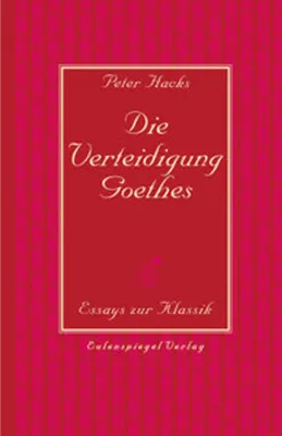 Obrázok produktu pre Die Verteidigung Goethes