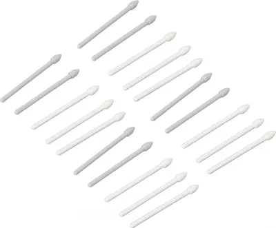 Image de Pointes de stylet, Pointes de stylet, Installation facile, Pointes de stylet de rechange inusables avec brosse de nettoyage pour smartphones (blanc et gris)