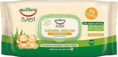 Zdjęcie produktu dla Equilibra Delikatne chusteczki oczyszczające, 72 sztuki