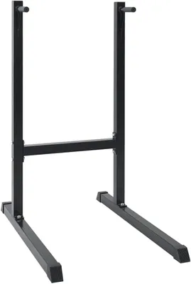 Produktbild von Dip-Station 103,5 x 66,5 x 121,5 cm mit Klimmzugstange für das Training zu Hause, Kraftstation aus pulverbeschichtetem Stahl in Schwarz