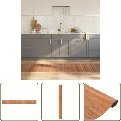 Produktbild von The Living Store Teppich Rechteckig Natur 60x500 cm Bambus