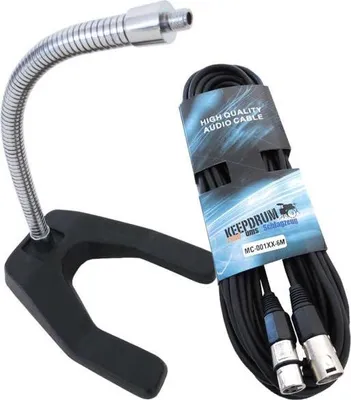 Produktbild von keepdrum MS65 Tischstativ mit Mikrofonkabel