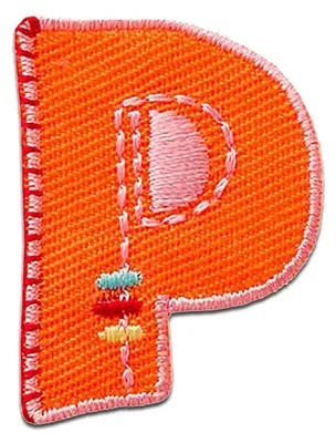 Produktbild von Buchstabe P 3.3 x 2.5 cm: Alphabet Buchstabe Einzeln Auswählbar - Aufnäher, Bügelbild, Aufbügler, Applikationen, Patches, Flicken, Zum Aufbügeln