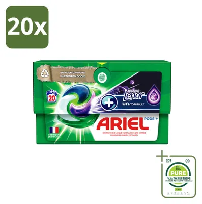 Produktbild von 20 x Ariel All-in-1 Pods Touch of Lenor Unstoppables Waschmittelkapseln - Großpackung - 20 Stücke
