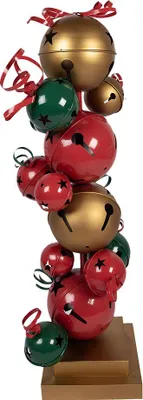 Zdjęcie produktu dla Clayre & Eef Dekoracja świąteczna Figurka 35x35x120 cm Czerwony Zielony Metal