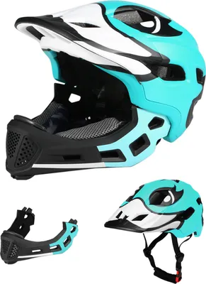 Produktbild von Lixada Fahrradhelm, Kinder-Entenhelm, abnehmbarer Integralhelm, Schwarz + Blau, kleine gelbe Ente