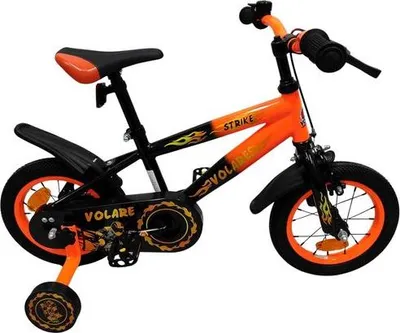 Produktbild von Volare Strike Kinderfahrrad - Jungen - 12 Zoll - Schwarz Orange