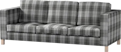 Produktbild von Dekoria Bezug für Karlanda 3-Sitzer Sofa nicht ausklappbar, kurz, grau-anthrazit, Bezug für Karlanda 3-Sitzer, kurz