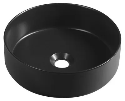 Produktbild von Isvea INFINITY ROUND Aufsatzwaschbecken, Durchmesser 36cm, schwarz matt