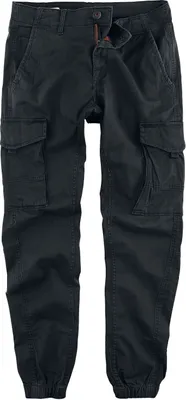 Image de Jack & Jones 12139912, Cargo, Adulte, Noir, Coton, Elasthanne, Ne pas blanchir, Séchage naturel