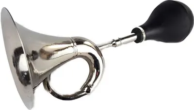 Produktbild von Autohupe Ballhupe Oldtimerhupe Fanhupe Autohorn Tröte vernickelt L 44 cm