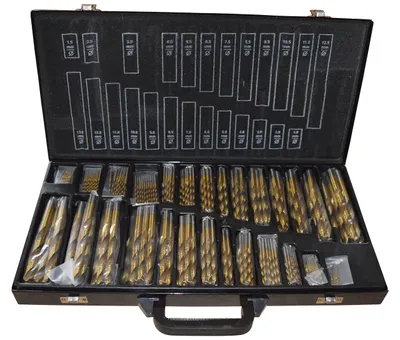 Bohrer-Set 230-teilig, HSS TiN, 1-13 mm, Metallkoffer