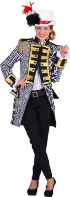 Produktbild von T2893-0102-L schwarz-weiß Damen Uniform Jacke Kontrast Gr.L