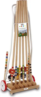 Produktbild von GICO Krocket Set Adult 6 Spieler Transportwagen (Erwachsene Länge 100cm) - Qualitätsware EU 3126