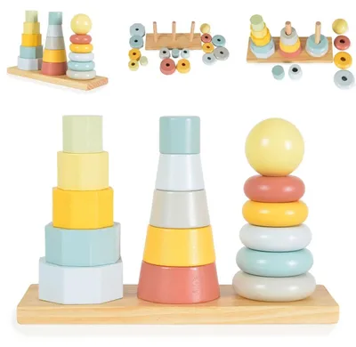 Image de Trieur Montessori à empiler à trois tours Lumarko