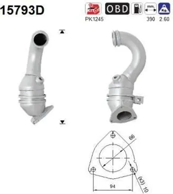 Produktbild von AS Katalysator Kat für FIAT Ducato Kastenwagen (250, 290) Euro 5 15793D
