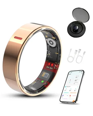 Produktbild von 2026 New Smart Ring,RoseGold Gr. 10. IP Waterproof Fitness Tracker Ring, Sleep Tracking, Multi-Sport Modes Pedometer, No Subscription Required