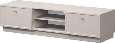 Produktbild von Lorini TV-Schrank mit Schubladen 150 cm – Kaschmir mit goldenen Griffen | Farbe: Kaschmir