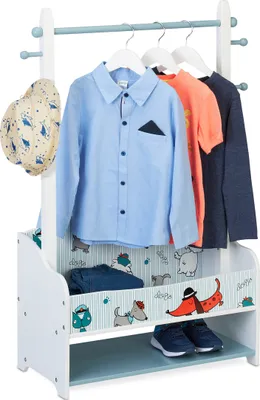Immagine prodotto di Armadio per bambini con motivo di cani, design colorato di Relaxdays - Ideale per bambini, bambine e unisex. Pratico, divertente e auto-assemblabile!