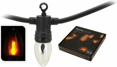 Produktbild von LED-Lichterkette Lifetime 5,1 m 1,5 m Schwarz Flammeneffekt