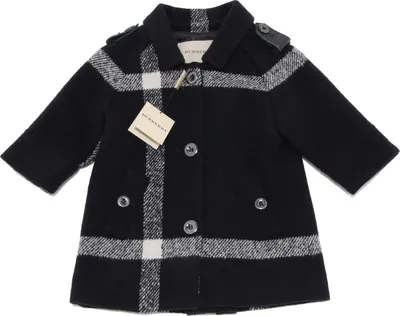 Produktbild von 6246F cappotto girl BURBERRY wool check black giacca bimba jacket