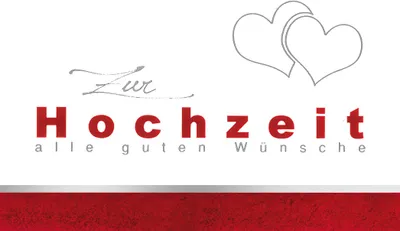 Produktbild von Hochzeit - Glückwunschkarte im Format 11,5 x 17 cm mit Briefumschlag