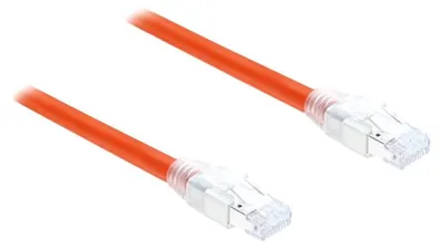 Immagine prodotto di Cavo di rete RJ45 Cat. 8.1 S/FTP, 1 m, 40 Gbps, arancione, schermato
