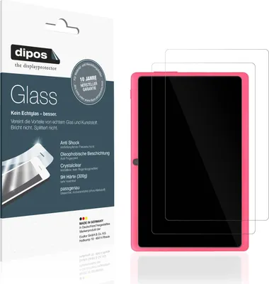 Produktbild von 2x Schutzfolie für TopLuck Q88 - Anti-Shock 9H Folie dipos Glass Kunststoffglas